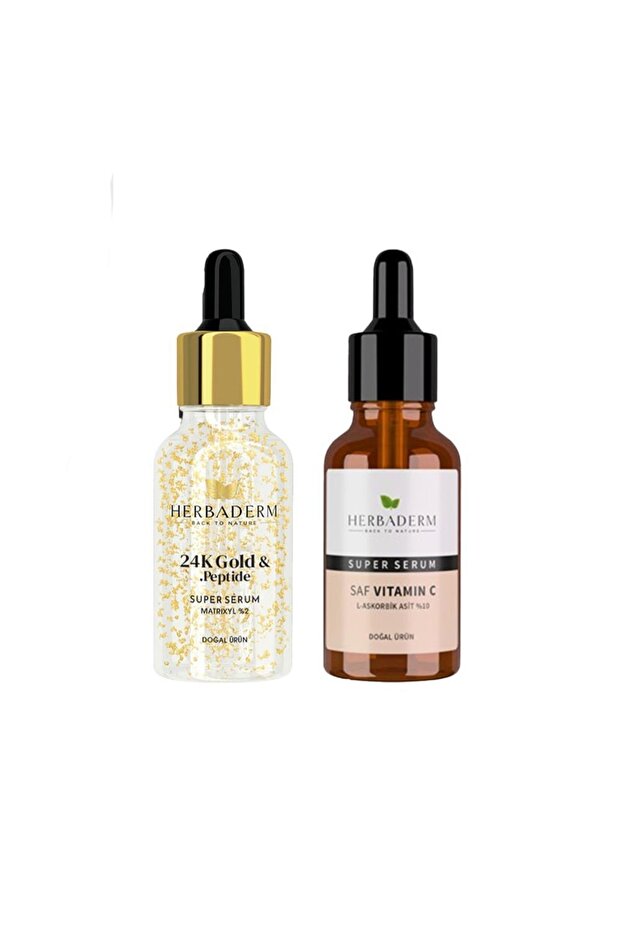 Super Serum 24K Gold & Peptide 30 ml and Pure Vitamin C 30 ml