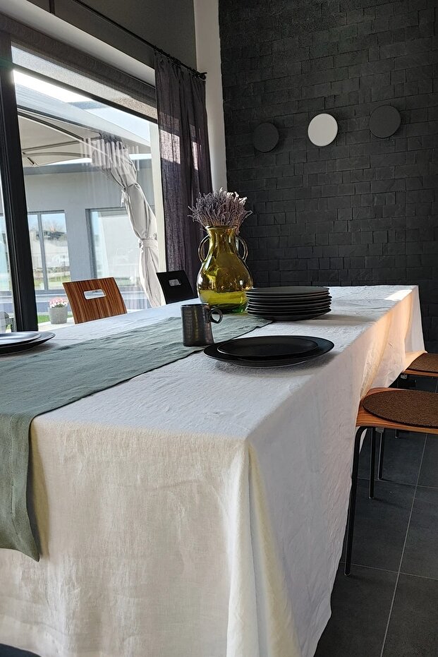 Yıkanmış Keten Runner - 2