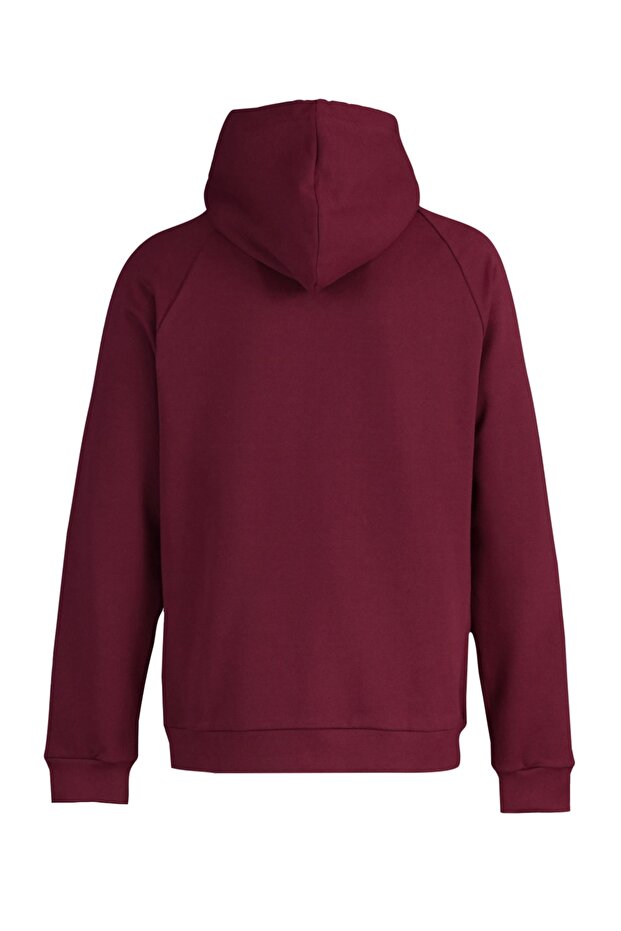 Bluza z kapturem z polaru w kolorze claret red - krój regularny TMNAW23SW00194 - 8