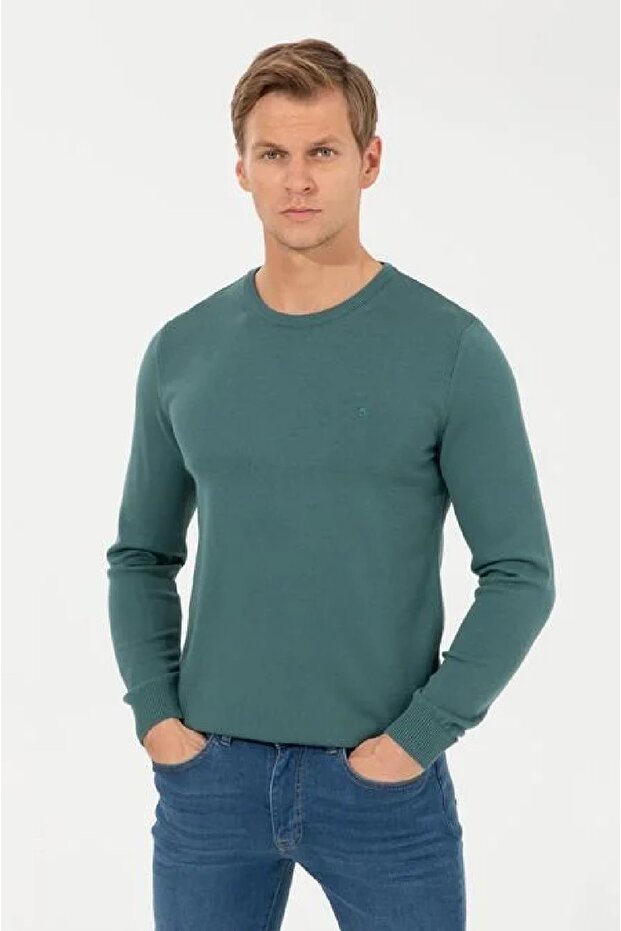 Slim Fit Basic Triko Kazak - 1