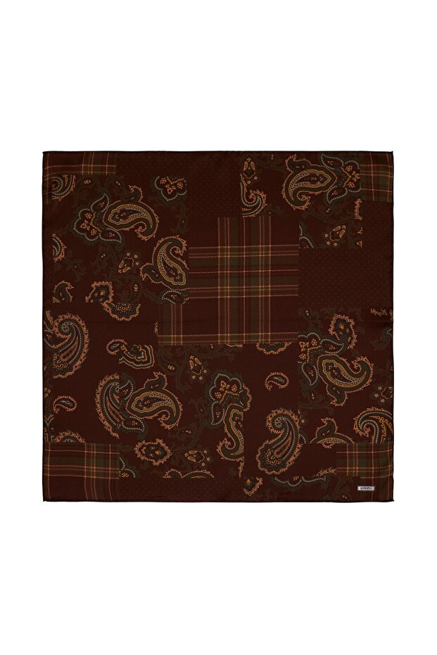 Patchwork Patterned Silk Handkerchief Model 04 - 1