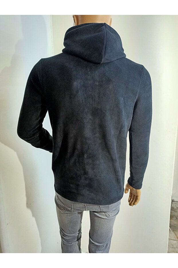 Kapşonlu Fermuarlı Polar - 7