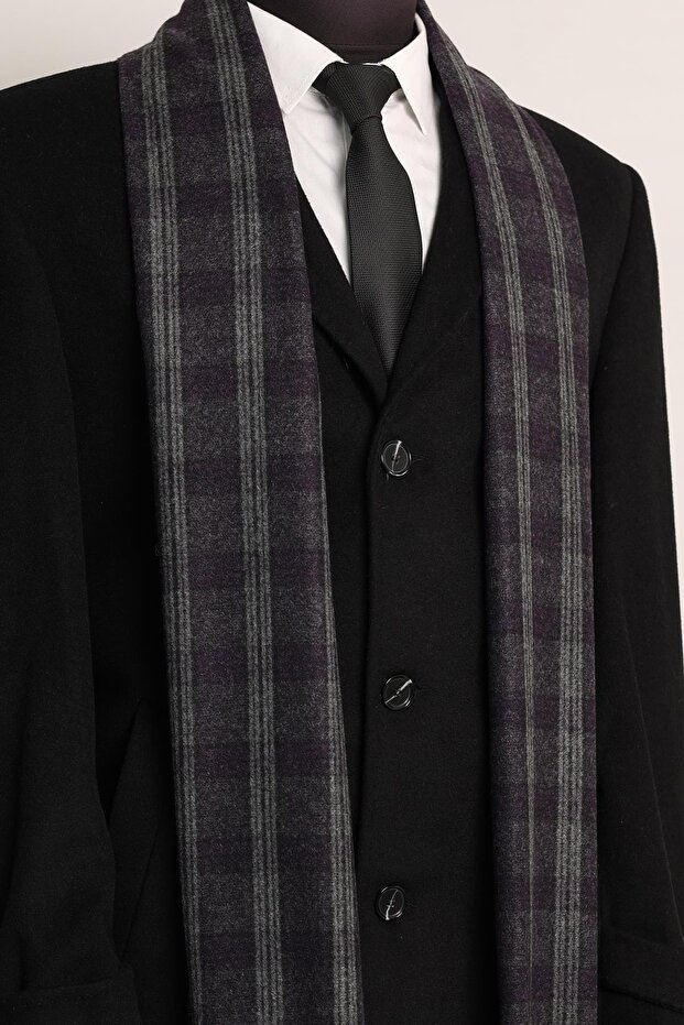 Ekose Mor Atkı & Kaşkol - 1