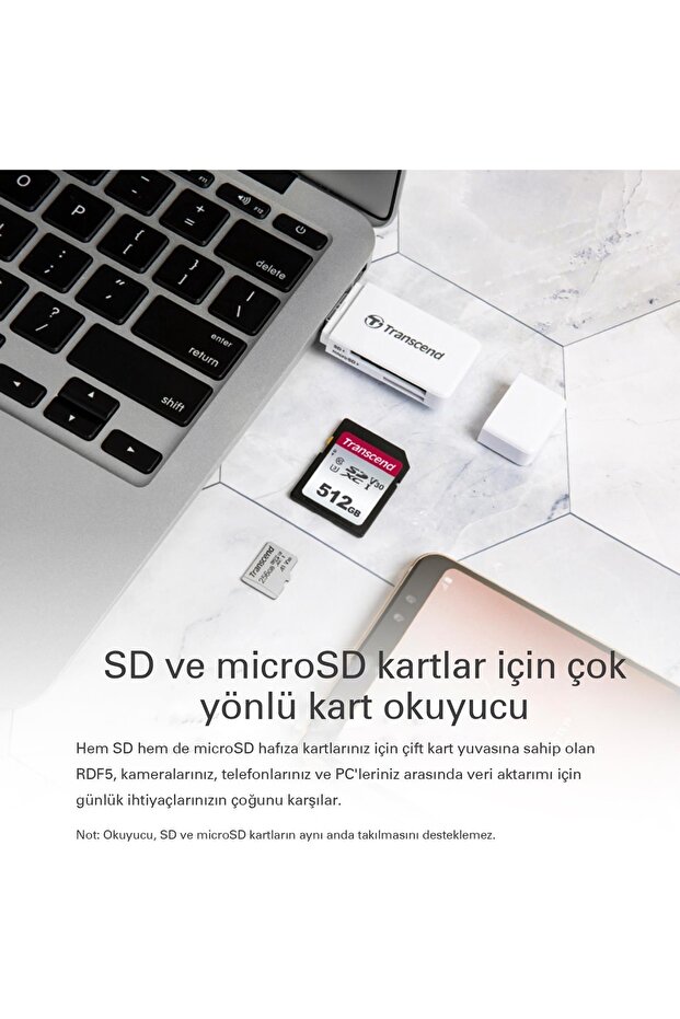 Ts-rdf5k Sd/microsd Usb 3.1 Kart Okuyucu Siyah - 3