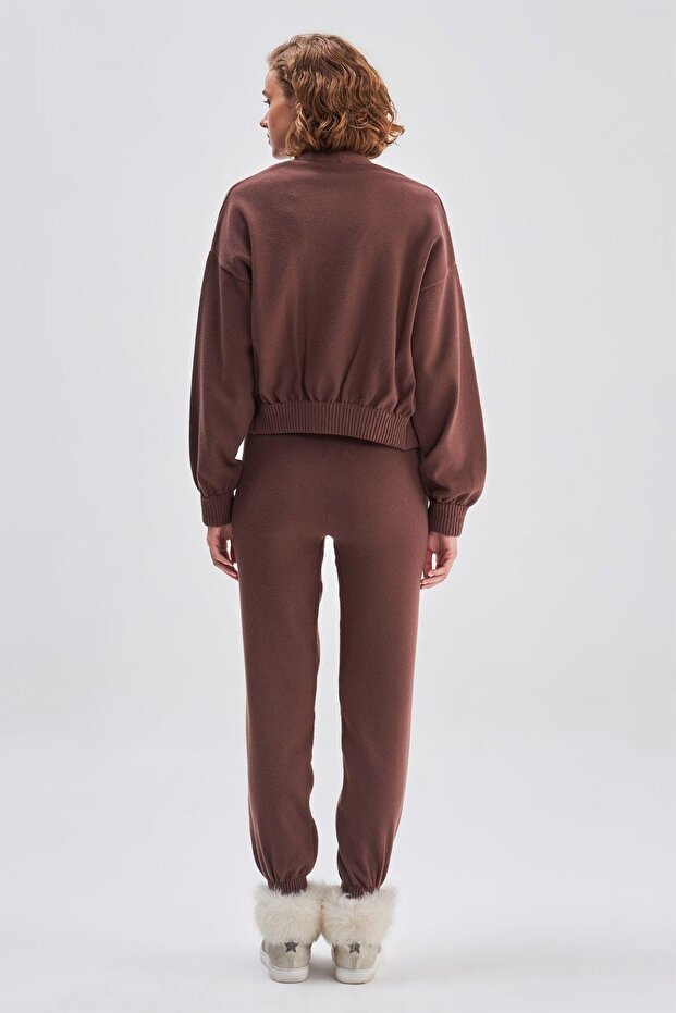 Lastik Detaylı Triko Ceket - 5