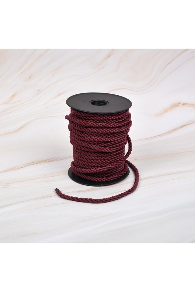 Twisted Cord 50 Meters Rope Rope 6mm Color Dark Burgundy Color