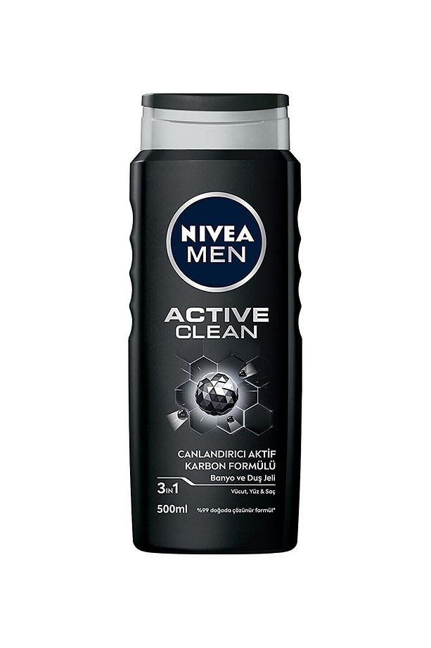 Men Active Clean Duş Jeli-vücut-yüz Ve Saç Şampuanı 500 Ml X 3 Adet Arm43 - 1