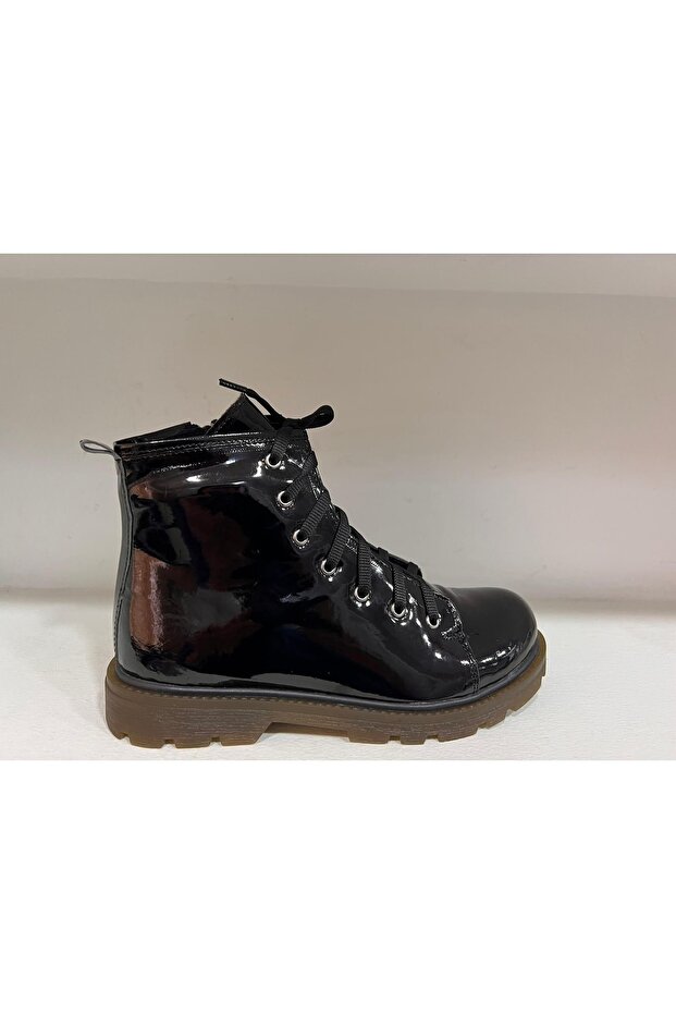 Children's Faux Leather Boots Black