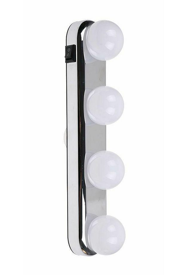Vantuzlu Makyaj Işığı Makyaj Lambası Kulis Işığı 4 Ampul Ledli Kablosuz 30cm Ja037 - 6