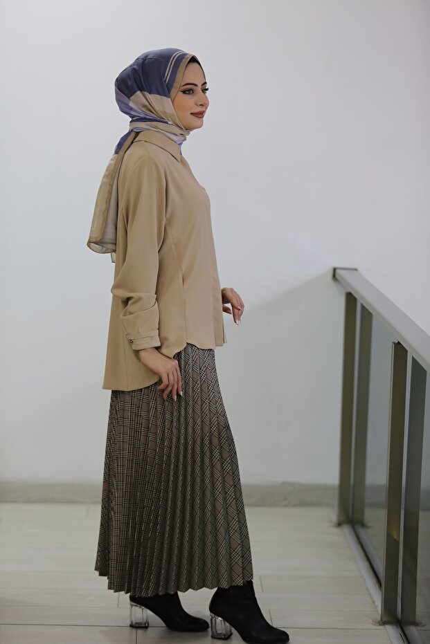 - Taş Işlemeli Pliseli Takım - 3