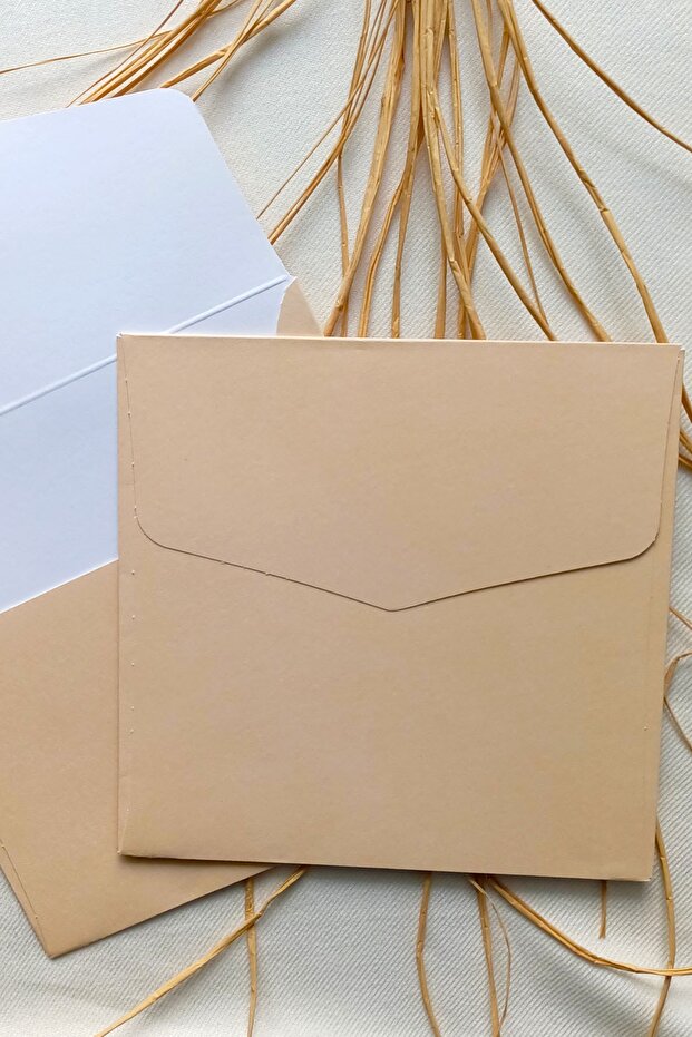 ظرف دعوة فاخر مربع مقاس 15x15 سم - 100 قطعة