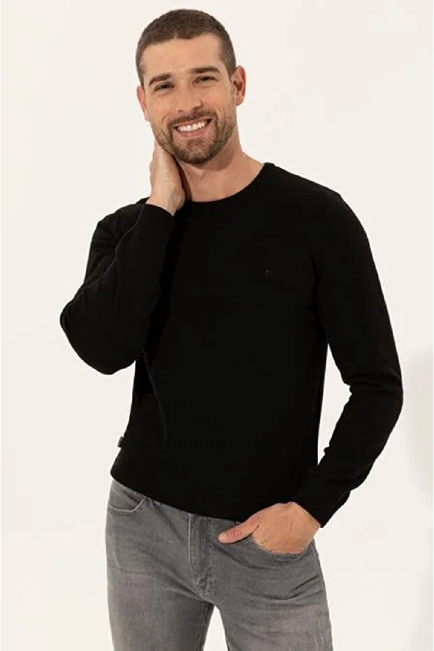 Pulover Slim Fit Basic Tricotaj - 1