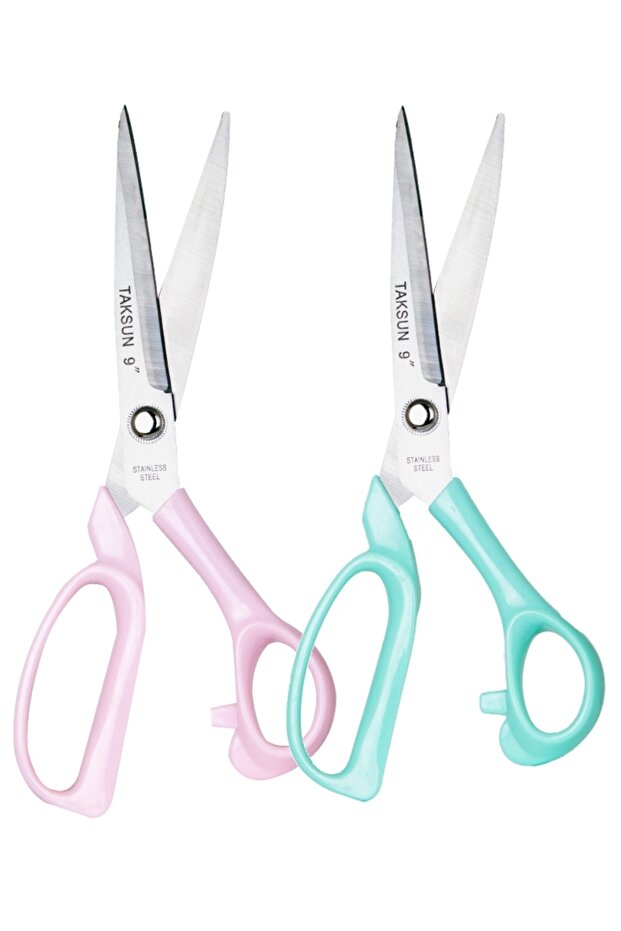 Profesyonel Terzi Makası 23cm Muhtelif Pastel Renkler Koruma Kılıflı - 3