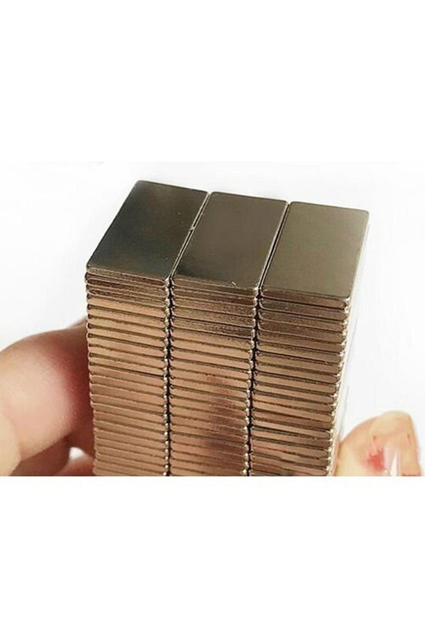 Dikdörtgen Neodyum Mıknatıs 20x10x1,5 Mm (10 Adet Set) - 5