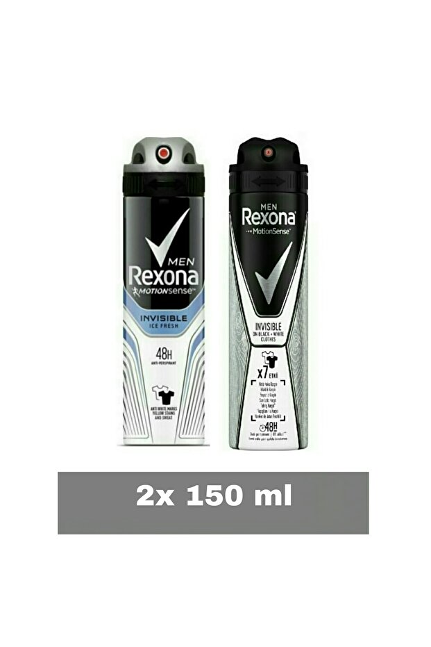 Invısıble Ice Fresh Men Sprey Deodorant 150 Ml + Men Invısıble Black Whıte Sprey 150 Ml - 1