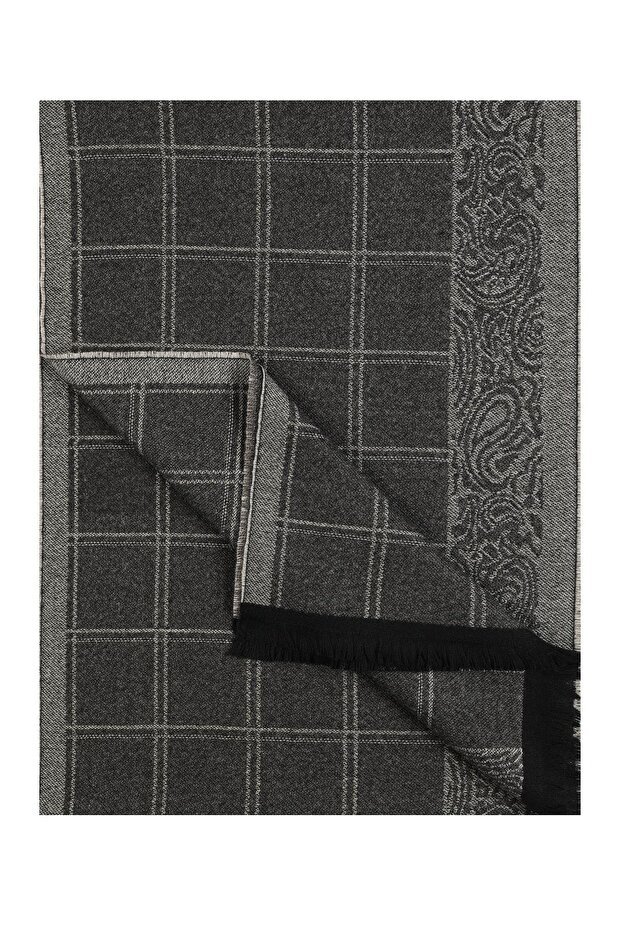 وشاح بيج منقوش وكشمش - 2