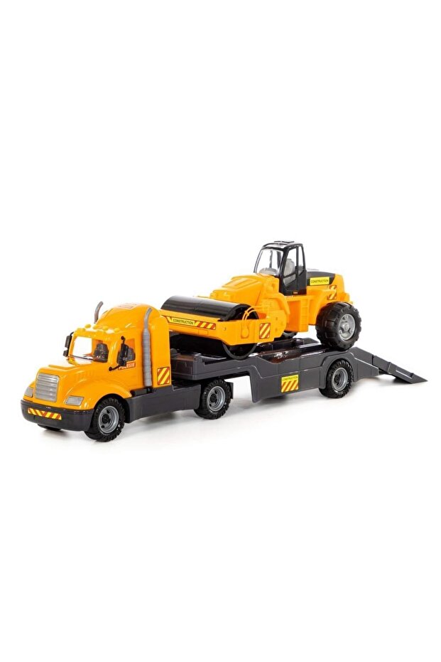 Mike Large Carrier Truck and Road Roller Vehicle Two in One