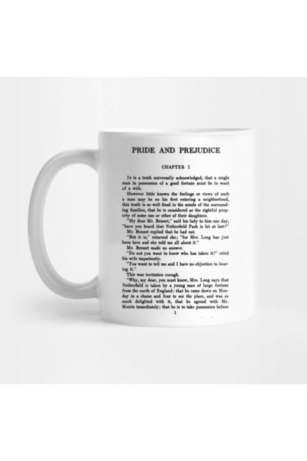 Pride And Prejudice Jane Austen First Page Kupa - 1