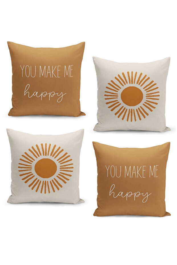 4-Piece Throw Pillow Cover Set Kids Baby Room Digital Printed
