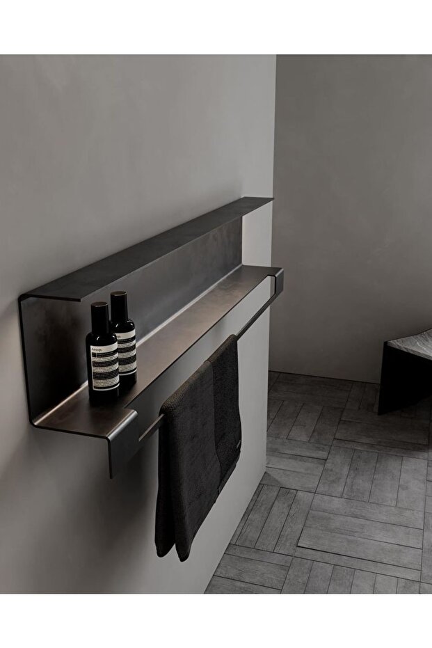 Modern Metal 2 Shelf Bathroom Towel Rack - Hotel-apart-bathroom Towel Accessory 30 Cm