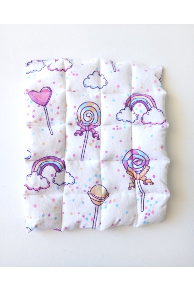 Unwashed Sheep Wool Filled Sugar Baby Back-abdomen-chest Diaper (25cm*30cm 1-3 Years)