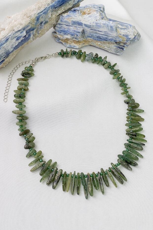 Green Kyanite Stone Necklace