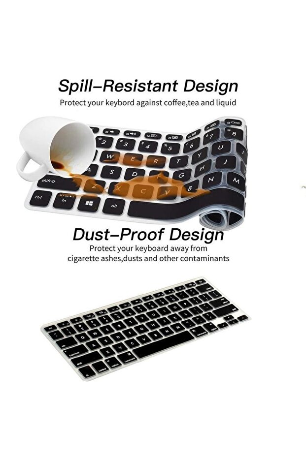 Macbook Pro 13.3' 2021 M1 A2338 Keyboard Protector Turkish Q Keyboard Silicone Pad Macpad - 6