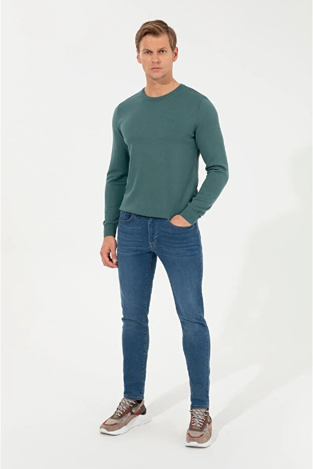 Slim Fit Basic Triko Kazak - 4