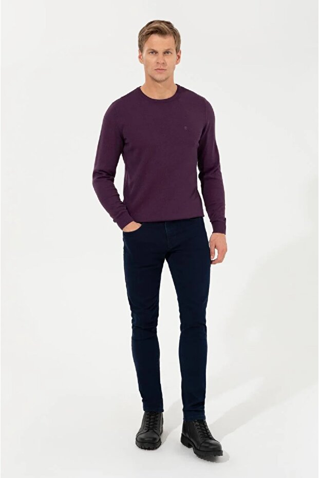 Slim Fit Basic Triko Kazak - 4