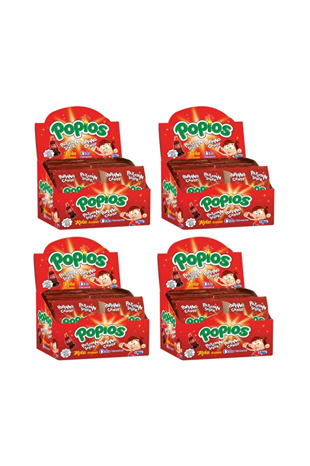 40 قطعة من حلوى البابيوس المتفجرة مع الكولا - 4 عبوات - 1