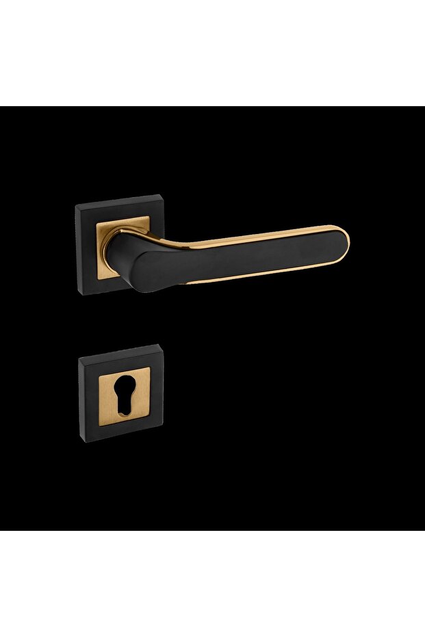 Zirve Siyah Alb. Kare Rozetli Daire Giriş Kapı Kolu Çelik Kapı Kolu Sağ El Ile Açılır Tek Yön 1 Adet - 3