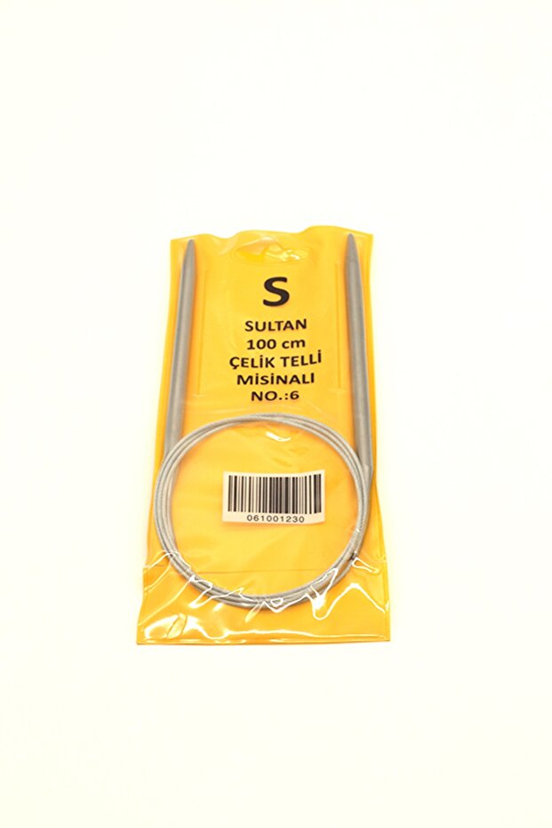 Çelik Telli Misinalı Örgü Şişi 100cm 6mm - 1