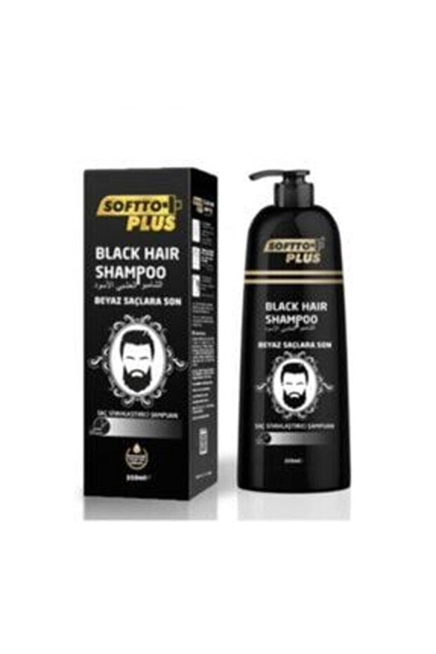 Softto Plus Black Hair Hair Blackening Shampoo with Pump 350 Ml.