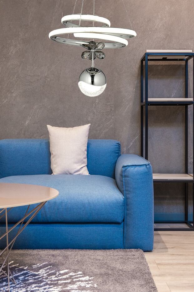 Sarkıt Power Led Avize Kelebekli Ledli Avize Krom - 1