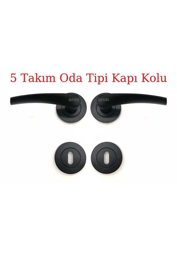 (7 TAKIM) Rozetli Kapı Kolu ***3 1*** Daire Seti Brawo Siyah (5 ODA - 2 BANYO / WC) - 2
