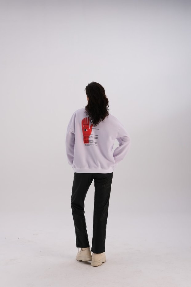 Kadın Beyaz Sweatshirt