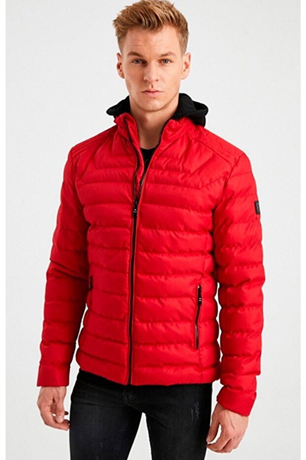 Kırmızı Şişme Mont - 3