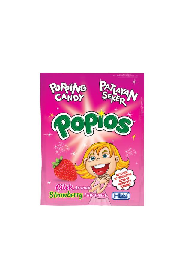 Patlayan Şeker Papios 40 Adet Çilek 2 Paket - 3