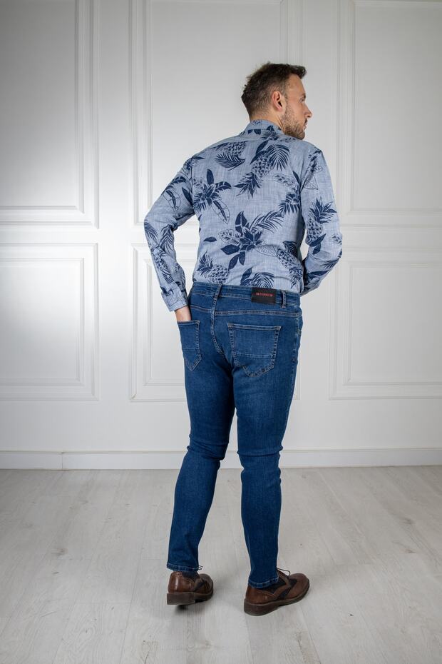 Interview Midas New Lacivert Kot Pantolon - 5