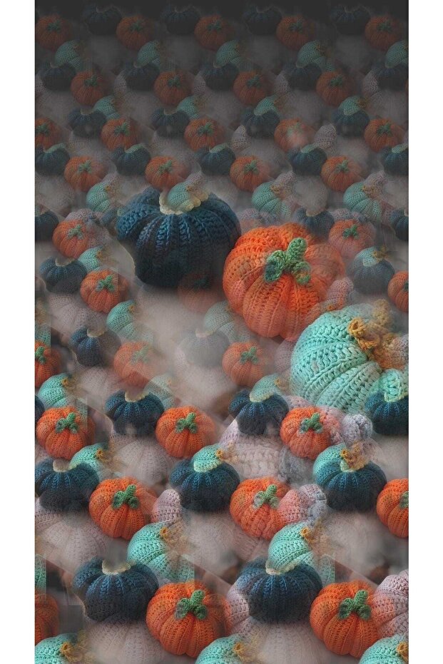 Dekoratif Örgü Bal Kabağı Süsü - 4