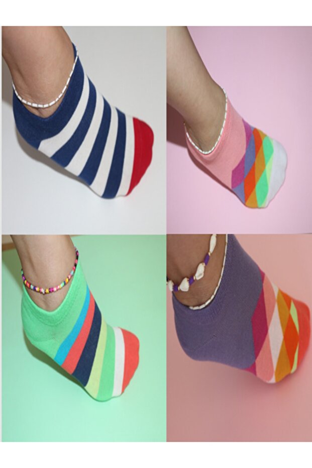 Four Seamless-bootie Socks - 2