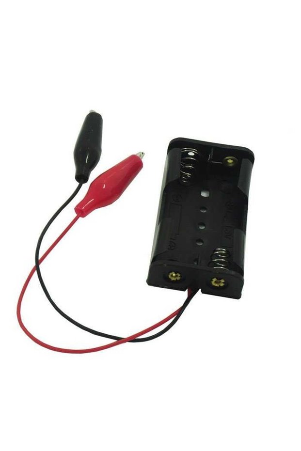 2 AA Battery Holder (with Crocodile Cable)