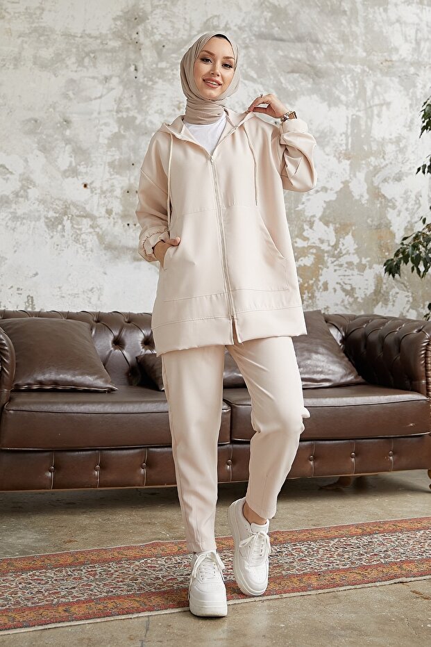 Dvoudílný oblek Amor Basic - krémový - 1