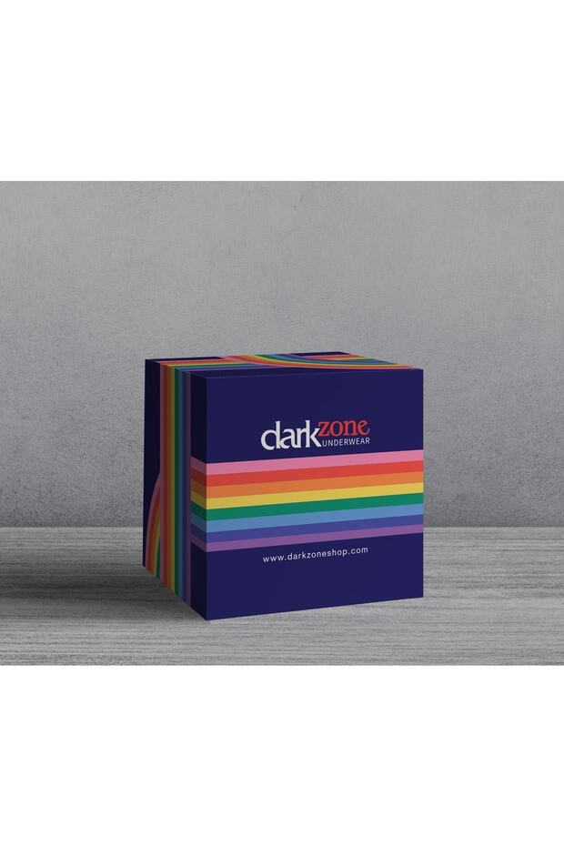 Skeleton Patterned Anthracite Men's Thong - 3