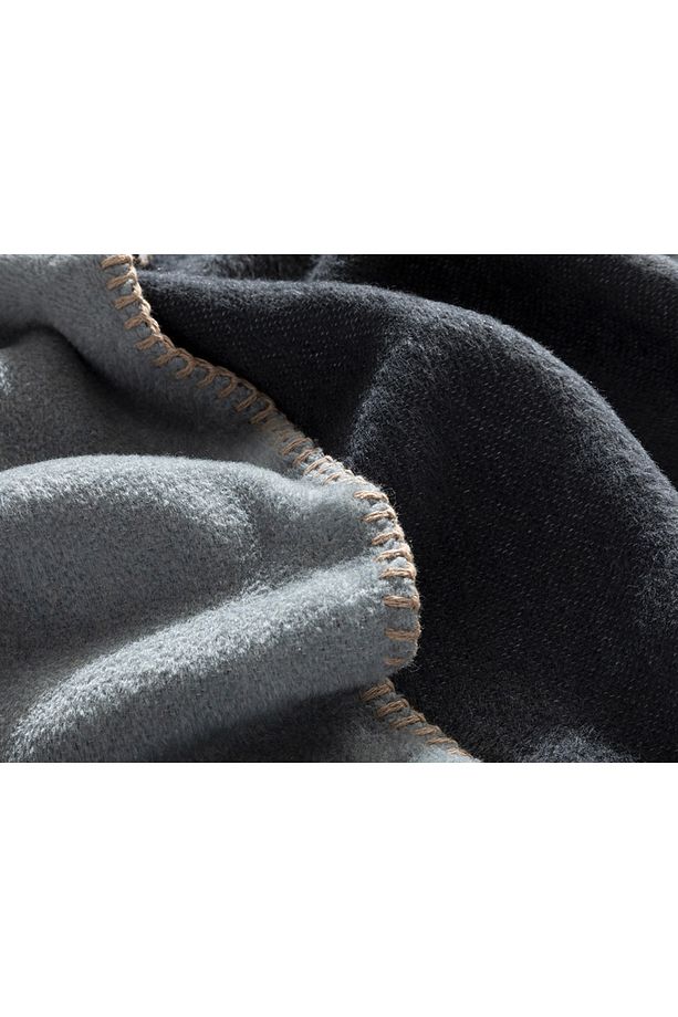 Plain Pamuklu Tek Kişilik Battaniye 150x200 Cm Gri-antrasit - 4