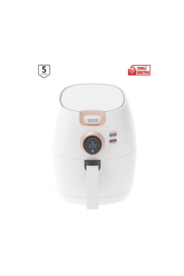 Akıllı Aircook 5lt Yağsız Kızartma Sıcak Hava Fritöz - Airfryer 8 Program 1650watt Sc301 - 3
