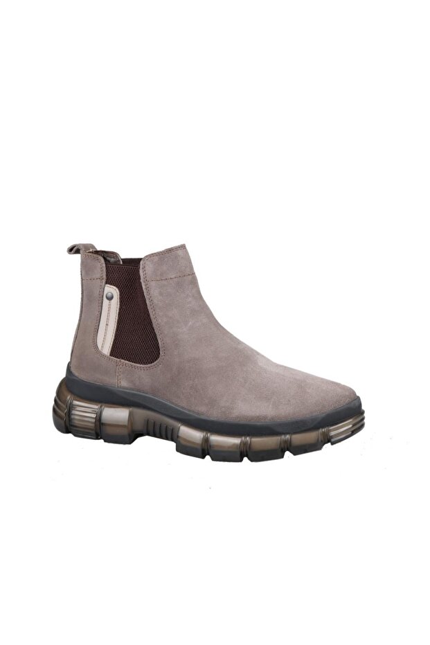 14116 Hakiki Deri Vizon Süet Erkek Bot - 2