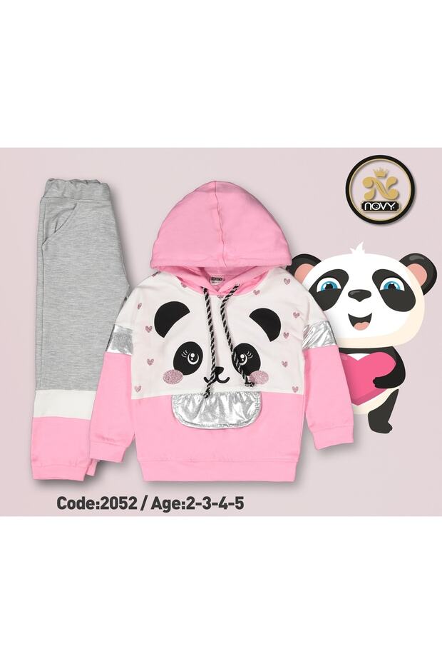 Girl's Set with Panda, 2 Pieces