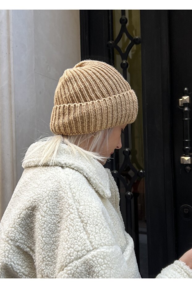 Kahve Örme Bere - 2