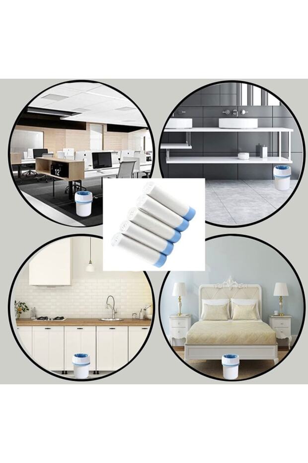 Büzgülü Çilek Kokulu Orta Boy Çöp Poşeti 5 Rulo 55x60 Çöp Poşeti - 2